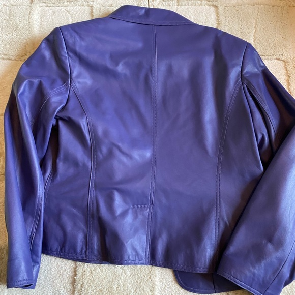 Pamela McCoy Purple Leather Jacket Largee - Picture 5 of 5